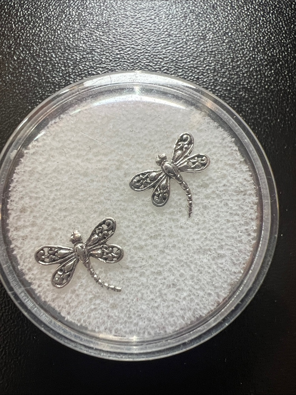 Delicate Sterling Silver Dragonfly Earring Set